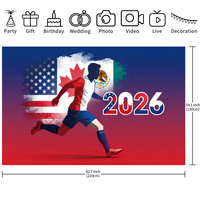 Bannière de fond de scène de football mondial 2027, drapeau et fournitures d'enregistrement de matchs pour les événements de football internationaux