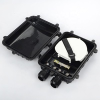 FTTH 12 24 48 Core 2 Port Optical Fiber Cable Joint Closure IP65 12 Fiber Horizontal Splice Box Enclosure