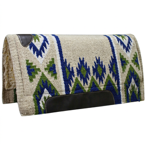 Almohadilla de montura western de cuero y lana de Nueva Zelanda con parte inferior de piel, cómoda, duradera y protectora para equitación, senderismo y ranch. - Product Image 1