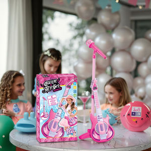 Nuova <span class=keywords><strong>Chitarra</strong></span> <span class=keywords><strong>Giocattolo</strong></span> Educativa per Bambini in Plastica ABS con Microfono per Cantare e Divertirsi con Musica Rock - Product Image 3