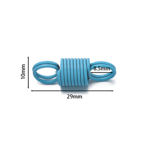 Connecteurs à ressort en fer à double anneau colorés, petits accessoires de bijouterie DIY pour la fabrication de porte-clés, vente en gros - Product Image 2