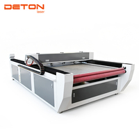 Machine de découpe laser CO2 DETON 1625 à vision panoramique, alimentation automatique, grand format, pour tissus imprimés, vêtements, jouets en peluche