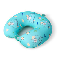 Oreiller de voyage en forme de U imprimé avec logo personnalisable, en particules de mousse, léger, protection du cou pour avion, livraison directe