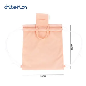 Foldable customized nylon polyester ultralight eco friendly unicolor or custom color reusable tote bag waterproof shopping bag