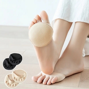 I-0015 Toes Forefoot Pads High Heels Liners Half Insoles Invisible Foot Pain Care Absorbs Socks Toe Pad Insert Five Toes Socks - Product Image 1