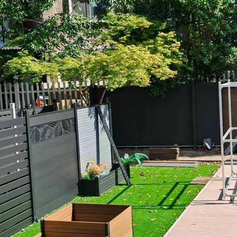 Wholesale 6ft WPC Privacy Fence Panel WPC Frame Eco-Friendly Low Maintenance Customizable Height Privacy Screens for Sheep Plant