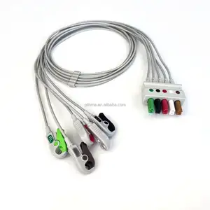 Plinma OEM Y Tế Nhà cung cấp Tương thích với draeger & Philips m3921a, m3923a 5 dẫn Euro loại ECG Trunk Cable ECG dây dẫn