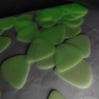 100 médiators en celluloïd phosphorescent, épaisseur lourde de 0.96mm, médiator lumineux blanc ivoire pour accessoires musicaux