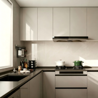 Meubles de base en bois massif de luxe français moderne avec profondeur personnalisable pour la personnalisation complète de la villa