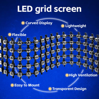 Écran LED flexible en maille transparente HD légère pour usage extérieur et intérieur, lumières à pixels P50