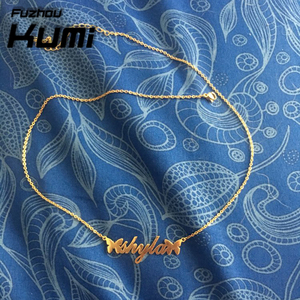 18k Oro Nome <span class=keywords><strong>Collana</strong></span> <span class=keywords><strong>con</strong></span> Farfalla Personalizzato in Argento 925 <span class=keywords><strong>Targhetta</strong></span> Commercio All'ingrosso Dei Monili - Product Image 2