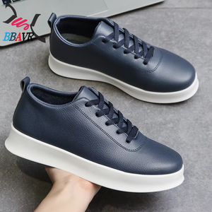 Zapatos Negros para Hombre, Zapatos de Skate de Una Pieza, Zapatos Sin Cordones con Punta Redonda, Zapatillas Casuales Ligeras, Calzado Plano para Comercio Exterior Transfronterizo - Product Image 1