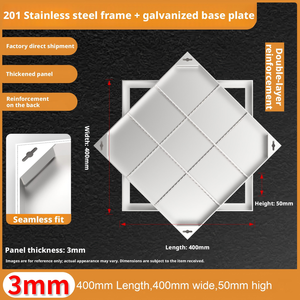 Tapa de alcantarilla invisible personalizable de acero inoxidable y tapa decorativa para desagüe - Product Image 4
