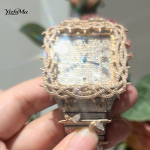 <span class=keywords><strong>Orologio</strong></span> <span class=keywords><strong>Automatico</strong></span> <span class=keywords><strong>Unisex</strong></span> di Lusso con Logo Personalizzato, Cassa Quadrata in Moissanite VVS, Movimento ETA, Stile Spinoso in Oro Rosa, Diamanti Ghiacciati Hip-hop - Product Image 3