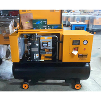 Compresseur d'air mini intégré 4-en-1 le plus vendu 7,5 kW 8 bars 10 bars 13 bars, moteur rotatif à vis VSD silencieux et stationnaire