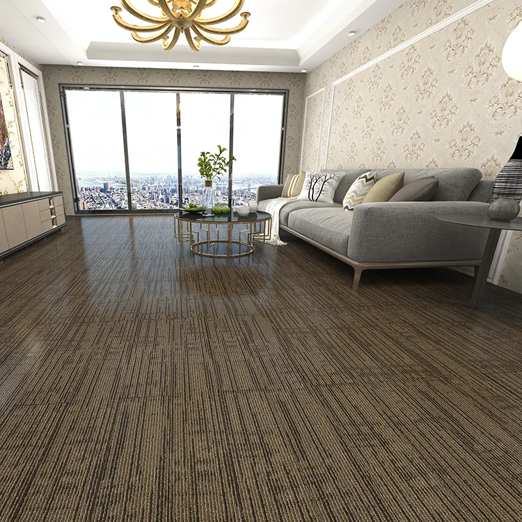 SPC Piso Laminado Tapete Que Parece Pranchas De Madeira Grão De Madeira SPC Flooring Instalação Clique