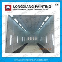 Cabine de peinture automobile grande capacité Longxiang LX-90A avec fonction de séchage, ventilateur d'extraction 20000m/h, brûleur diesel 260000kcal/h, certifiée CE, intelligente