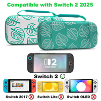 Étui portable antichoc écologique vert avec logo personnalisé pour Nintendo Switch 2, 2-3 compartiments, résistant à l'eau, grand sac en EVA