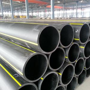 Tuyau <span class=keywords><strong>de</strong></span> <span class=keywords><strong>gaz</strong></span> PE100 HDPE à <span class=keywords><strong>prix</strong></span> d'usine, durable, moulé, rayures jaunes, haute pression, anti-UV, certifié CE, DN20-630mm - Product Image 1