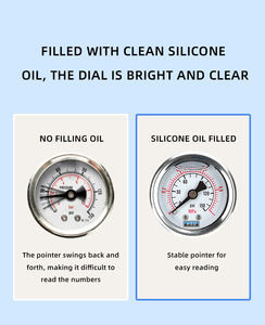 دقة 63-<span class=keywords><strong>Mbar</strong></span> كبسولة مقياس ضغط منخفض مقياس ضغط مانومتر للهواء أو الغاز منخفض الضغط - Product Image 6
