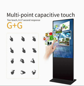 Pantalla táctil LCD 4K de 43, 49, 55, 65 pulgadas, reproductor multimedia de <span class=keywords><strong>China</strong></span> de pie, pantalla de señalización Digital personalizada para publicidad - Product Image 2