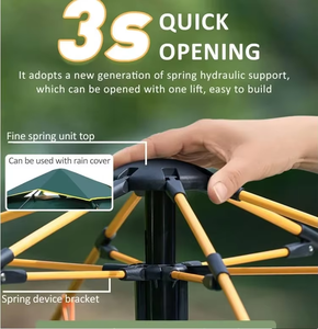 เต็นท์อัตโนมัติสำหรับตั้งแคมป์กลางแจ้ง รุ่น TBUG001C QUICK AUT สำหรับ 2-4 คน 1 ห้องนอน ผลิตจากโรงงาน OEM ผ้าโพลีเอสเตอร์กันน้ำ 4 ฤดู ป้องกันรังสียูวี - Product Image 2