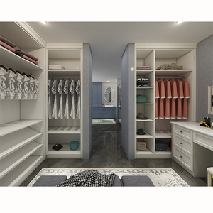 Modern Custom <strong>Big</strong> White Walking Wardrobe with Vanity and Drawers Organizer <strong>Closet</strong> - Product Image 3