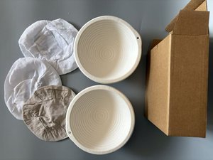 Pulp Tebu untuk Sourdough, Set Keranjang Pengembang Roti 2 Buah 9 Inci 2.2LB Anti Lengket Aman untuk Mesin Cuci Piring Ramah Lingkungan - Product Image 5