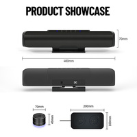 Speaker untuk Sistem Suara Mikrofon Konferensi Soundbar dengan Rangkaian Nirkabel 4 Mikrofon Nirkabel