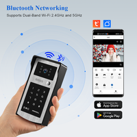 Penjualan Terbaik 1080P Tuya bel pintu nirkabel Bluetooth kedap air kamera kata sandi kartu IC perlindungan kualitas tinggi keamanan rumah