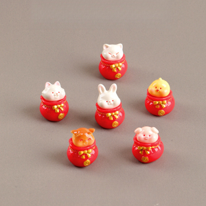 ของตกแต่งสวนจิ๋ว KI zhuojing Moss, ถุงนำโชคสุดน่ารัก, กระต่าย, หมูน้อย, สุนัข, สวนสัตว์เลี้ยงแสนสุข, ของตกแต่งสวน - Product Image 1