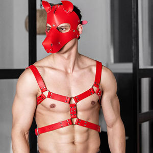 Harnais BDSM Faux Cuir PU Sexy pour Hommes Gay Fétiche Lingerie Érotique Corps <span class=keywords><strong>Porte</strong></span>-jarretelles - Product Image 1