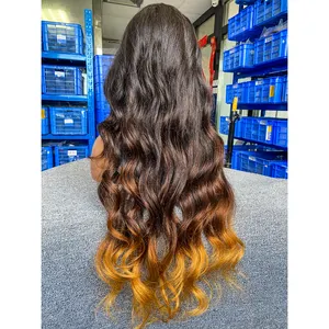 Huixinhair Wig Rambut Manusia Grosir Murah Wig Manusia dengan Penutup Gelombang Tubuh 4*4 Rambut Peru