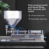 Machine pneumatique semi-automatique pour eau pure, huile, boissons, savon liquide, crème épaisse, pommade, flacon en verre, conception horizontale