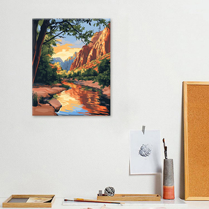 Nhà Máy Tùy Chỉnh Ảnh Bức Tranh Bằng Số Cảnh Hoàng Hôn Dễ Dàng Tự Làm Sơn Bằng Số Người Mới Bắt Đầu Tác Phẩm Nghệ Thuật - Product Image 2