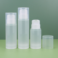 Récipient d'emballage cosmétique bouteille de pompe sans air de lotion de sérum de printemps en plastique PP 100/130/150ml sérigraphie colorée