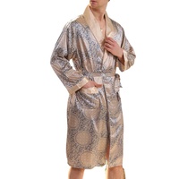 Vente flash : Ensemble de pyjama et robe de chambre en satin pour homme à prix avantageux
