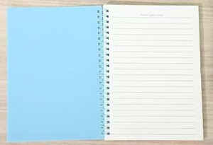 Carnet d'étudiant personnalisable A5 à spirale avec grille à lignes horizontales, couverture en PP mat, 80 feuilles, vente en gros - Product Image 3