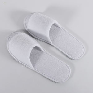 Wholesale 5 Star Customizable Open Toe White Terry Cloth Hotel Appliances <strong>slippers</strong> Travel <strong>slippers</strong> Men Women Bedroom <strong>slippers</strong> - Product Image 6