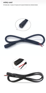 สายไฟ DC ตัวเมีย US <span class=keywords><strong>2464</strong></span> ขนาด 20AWG/18AWG/16AWG หัวต่อ DC5521 DC5525 ปลั๊กตัวเมีย - Product Image 5