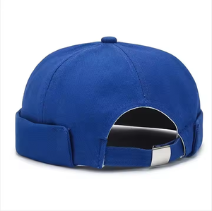 Unisexe rétro sportif Docker brodé visage souriant chapeau imperméable coton sans bord marin roulé manchette Dot plage extérieur Baseball - Product Image 6