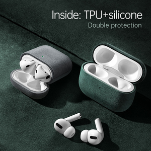 Custodia in pelle di lusso per AirPods Pro <span class=keywords><strong>Cover</strong></span> protettiva per AirPods 1 & <span class=keywords><strong>2</strong></span> per custodie per telefoni cellulari Alcantara - Product Image 5