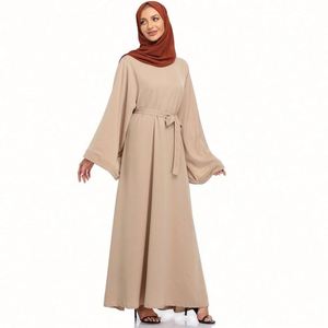 Abaya de mariage décontractée en tissu naturel écologique, style Cottagecore, à fleurs, grande taille, longueur ras du sol, pour la plage, inspirée de l'Espagne et de Dubaï, vente en gros - Product Image 4