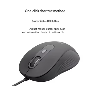 Souris filaire Logitech M86 originale, USB A, Plug and Play, 1000 DPI, optique, pour ordinateur de bureau, ordinateur portable, PC - Product Image 3