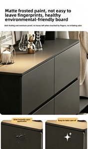 Armario de Almacenamiento Integrado para Dormitorio <span class=keywords><strong>con</strong></span> <span class=keywords><strong>Perchero</strong></span> y Cajones Pequeños de Madera Estilo Italiano para Sala de Estar - Product Image 5
