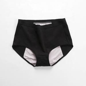 Culotte d'été étanche, grande taille, sous-vêtements pour femmes, en coton, taille haute, physiologique, imprimée, solide, coupe haute, 10000 - Product Image 1