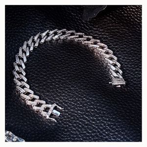 Xinfly Joyería de Lujo, Cadena Cubana de Oro Real de 18K con Diamante Natural de 1.95CT, Brazalete Estilo Ins con Diamantes Completos - Product Image 1