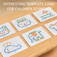 Tableau de dessin magnétique créatif pour enfants avec perles colorées, jeu de puzzle lapin de dessin animé et stylo – Jouet éducatif
