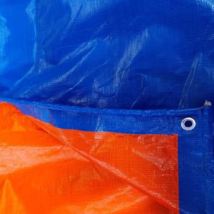 Rouleau de bâche en PE orange et <span class=keywords><strong>bleu</strong></span> personnalisé, feuilles de plastique en rouleau exportées sur le marché jordanien - Product Image 5
