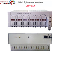 Catvscope 4RU, modulador analógico de canal Agile, CSP-16AM, modulador de salida RF, 16 en 1